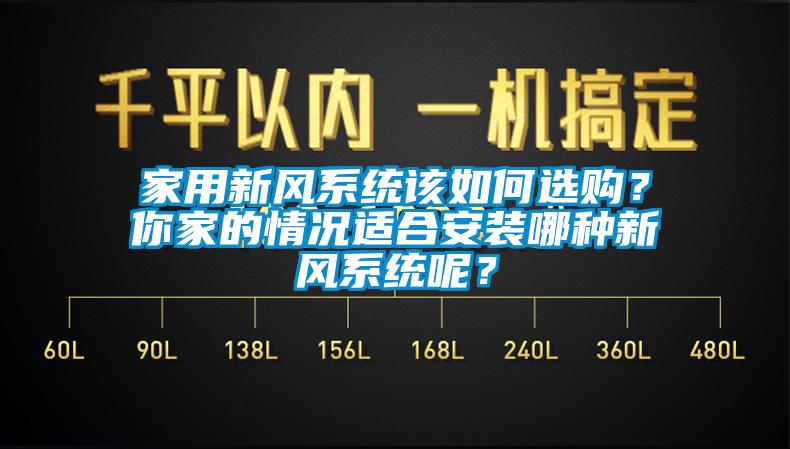 家用新風係統該如何選購？你家的情況適合安裝哪種新風係統呢？