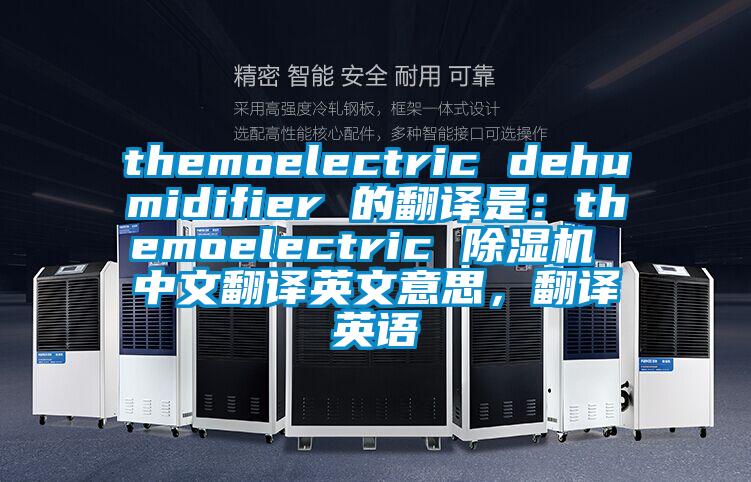 themoelectric dehumidifier 的翻譯是：themoelectric 麻豆视频免费看 中文翻譯英文意思，翻譯英語